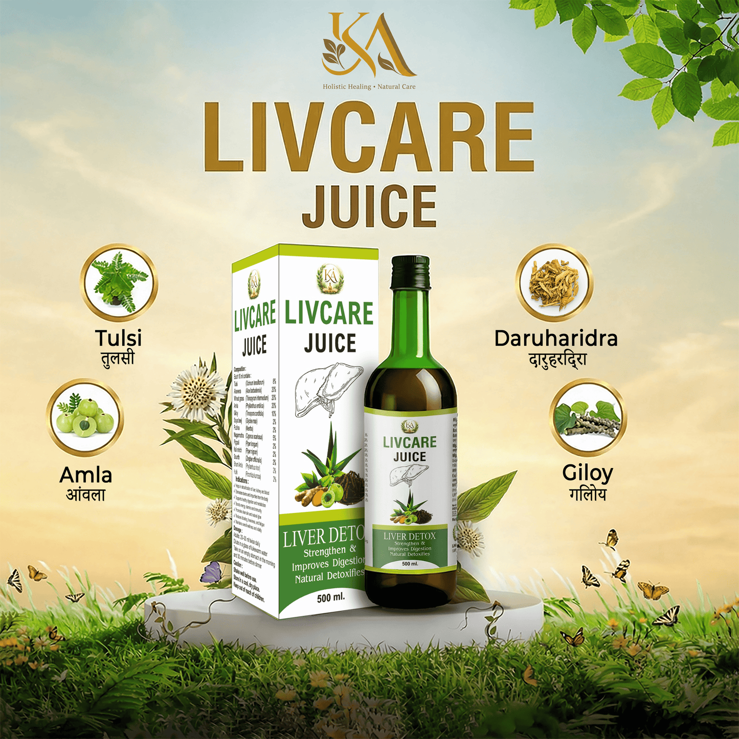 🌿 LIVCARE JUICE – Ayurvedic Liver Detox Juice